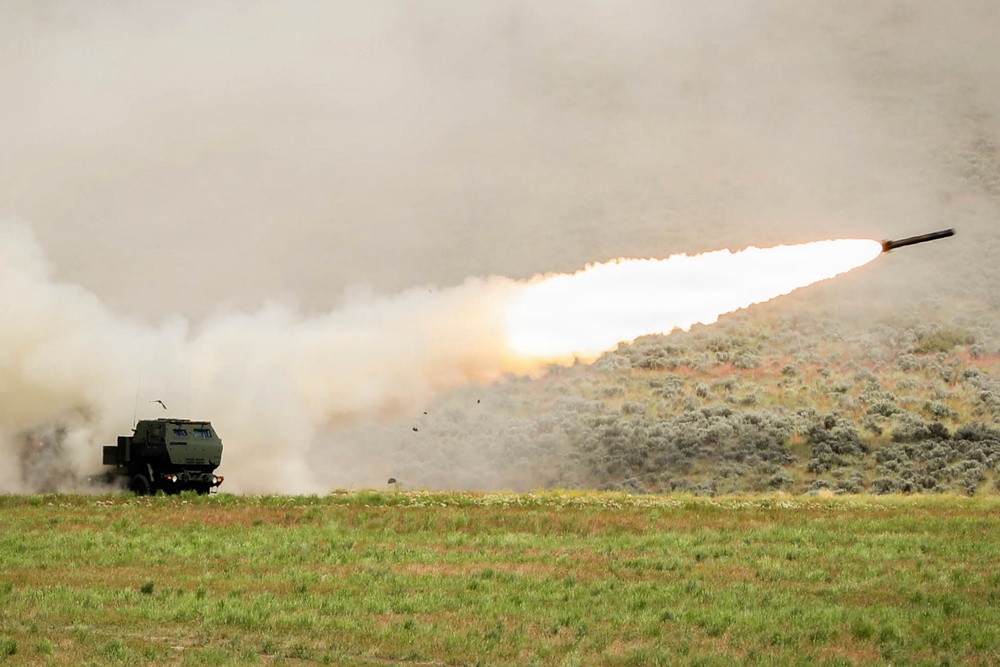 Bravo Battery, 1st Battalion, 94th Field Artillery Regiment, 17th Field Artillery Brigade fires HIMARS as part of Exercise Tiger Balm 2026