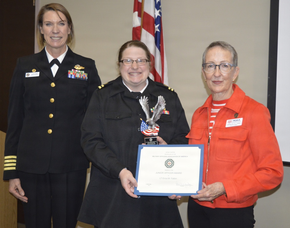 MOAA Junior Officer of Year recognition for Naval Hospital Bremerton MSC officer