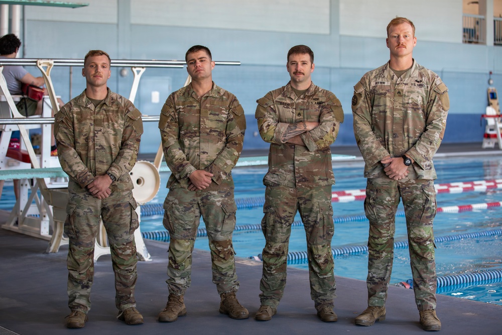 218th Maneuver Enhancement Brigade hosts a Combat Water Survival Test on Fort Gordon