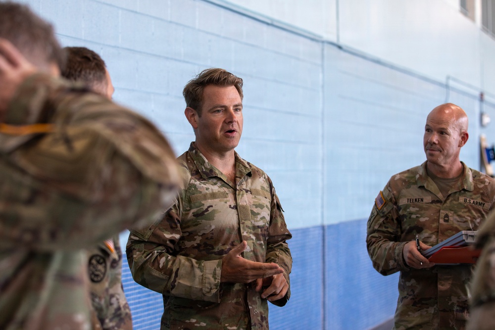 218th Maneuver Enhancement Brigade hosts a Combat Water Survival Test on Fort Gordon
