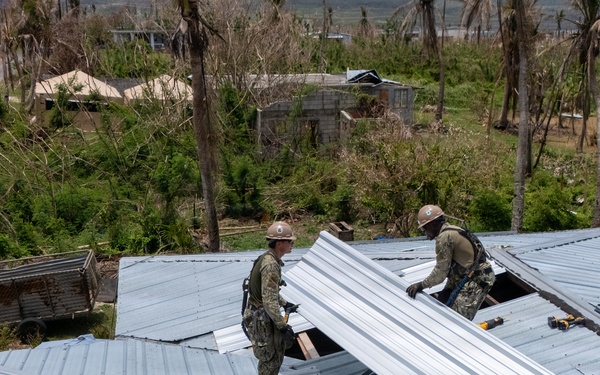NMCB 1 Supports Roofing Mission in Tinian