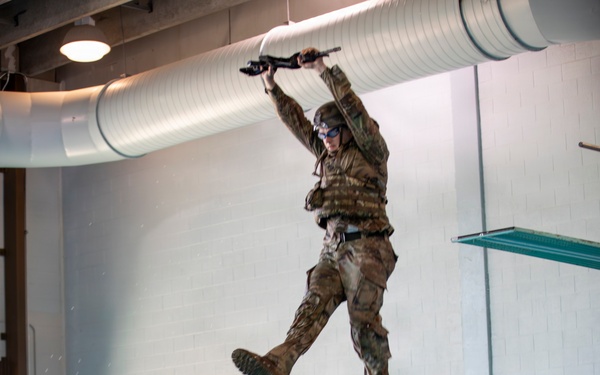 218th Maneuver Enhancement Brigade hosts a Combat Water Survival Test on Fort Gordon