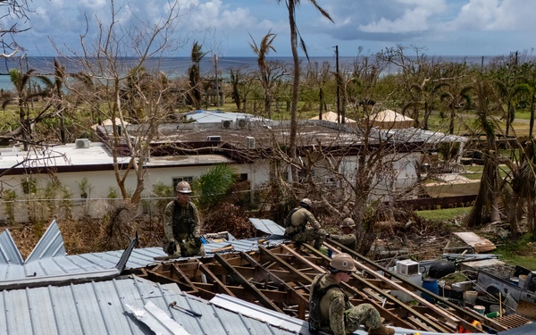 NMCB 1 Supports Roofing Mission in Tinian