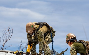 NMCB 1 Supports Roofing Mission in Tinian