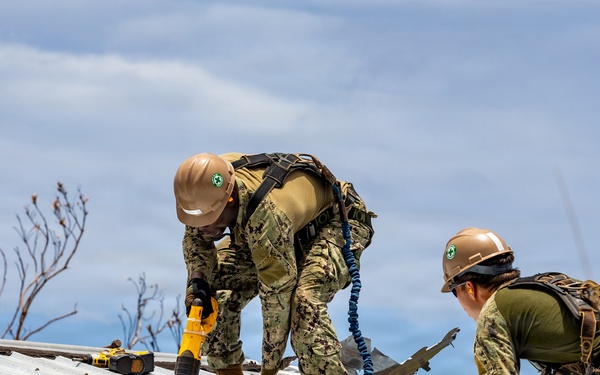 NMCB 1 Supports Roofing Mission in Tinian
