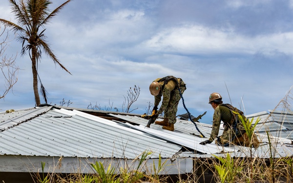 NMCB 1 Supports Roofing Mission in Tinian