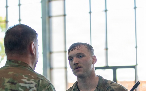 218th Maneuver Enhancement Brigade hosts a Combat Water Survival Test on Fort Gordon
