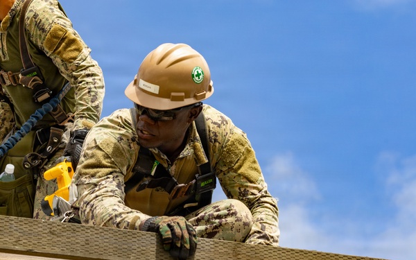 NMCB 1 Supports Roofing Mission in Tinian
