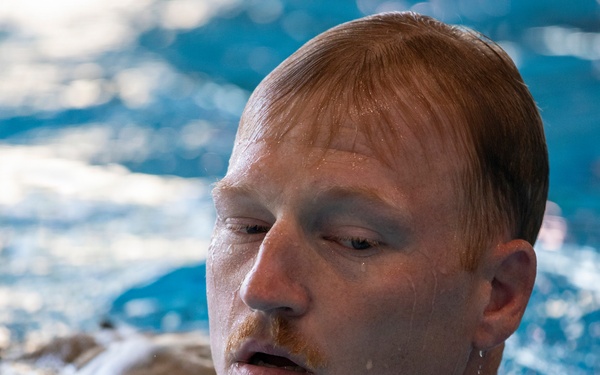 218th Maneuver Enhancement Brigade hosts a Combat Water Survival Test on Fort Gordon