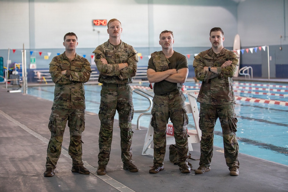 218th Maneuver Enhancement Brigade hosts a Combat Water Survival Test on Fort Gordon