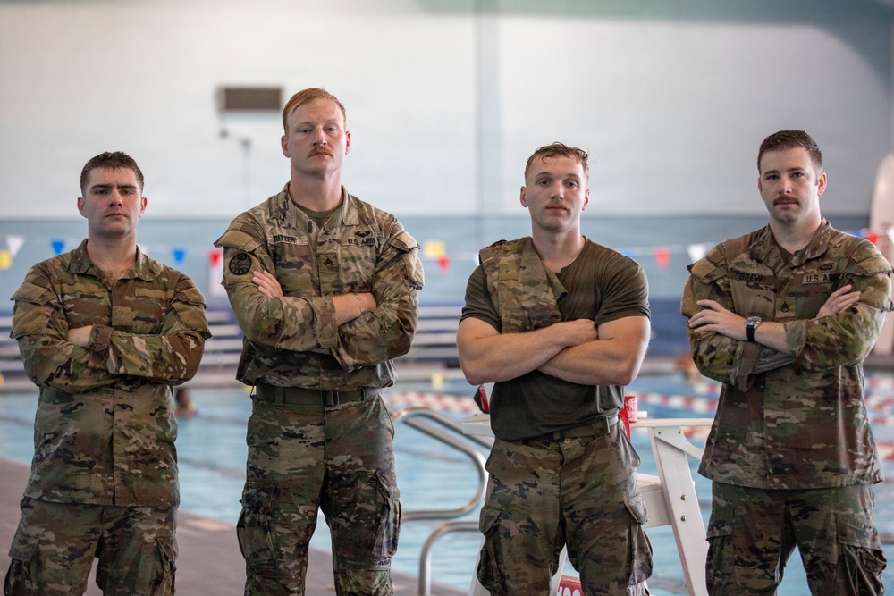 218th Maneuver Enhancement Brigade hosts a Combat Water Survival Test on Fort Gordon