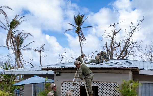 NMCB 1 Supports Roofing Mission in Tinian