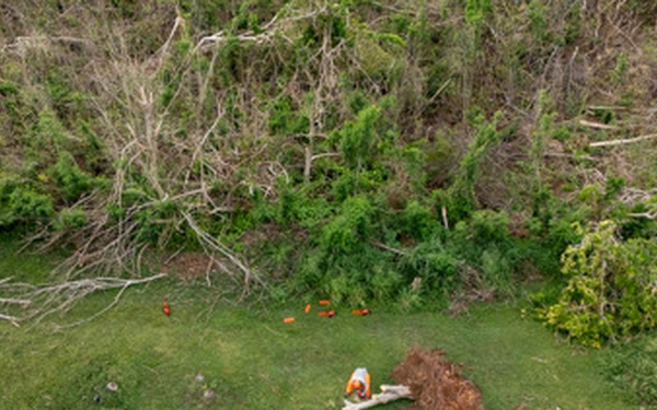 Crews Begin Clearing Marpi's Storm Debris