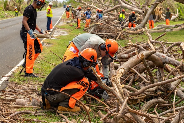 Crews Begin Clearing Marpi's Storm Debris