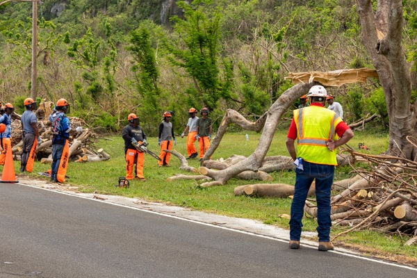 Crews Begin Clearing Marpi's Storm Debris