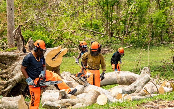 Crews Begin Clearing Marpi's Storm Debris