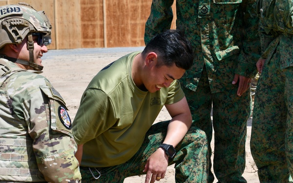 EOD training operation between U.S. and Singapore during Exercise Tiger Balm 2026