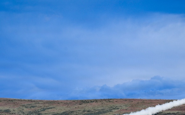 Bravo Battery, 1st Battalion, 94th Field Artillery Regiment, 17th Field Artillery Brigade fires high mobility artillery rocket systems as part of Exercise Tiger Balm 2026