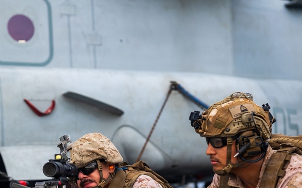 11th MEU Marines, Sailors Conduct A Small Craft Action Team Drill Aboard USS Boxer