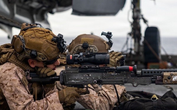 11th MEU Marines, Sailors Conduct A Small Craft Action Team Drill Aboard USS Boxer