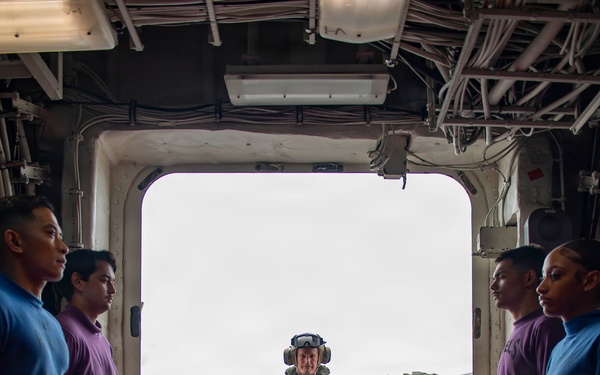 Rear Adm. Tom Shultz, commander, Task Force 76, visits USS Boxer