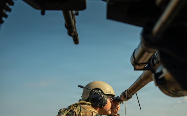 U.S. Army Soldiers conduct counter-unmanned aerial system live-fire testing during Project Flytrap