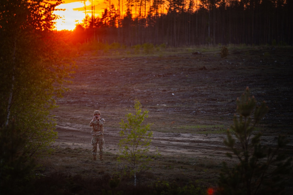 U.S. Army Soldiers conduct counter-unmanned aerial system live-fire testing during Project Flytrap