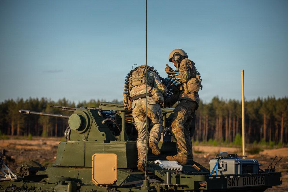U.S. Army Soldiers conduct counter-unmanned aerial system live-fire testing during Project Flytrap