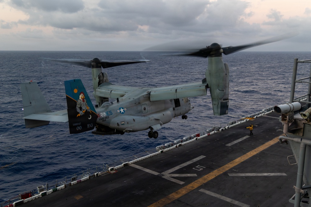 22nd MEU (SOC) | Flight Operations aboard USS Iwo Jima
