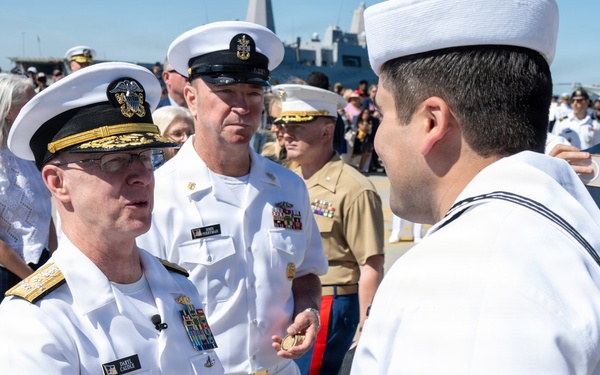 SECWAR, CNO, MCPON welcome home Ford carrier strike group