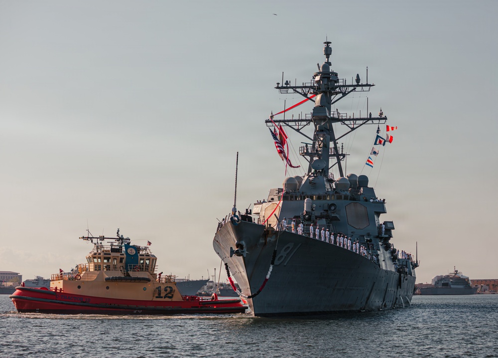 USS Winston S. Churchill (DDG 81) Returns to Naval Station Mayport