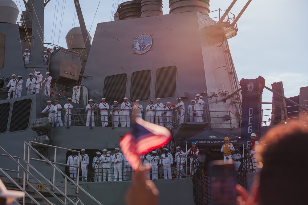 USS Winston S. Churchill (DDG 81) Returns to Naval Station Mayport