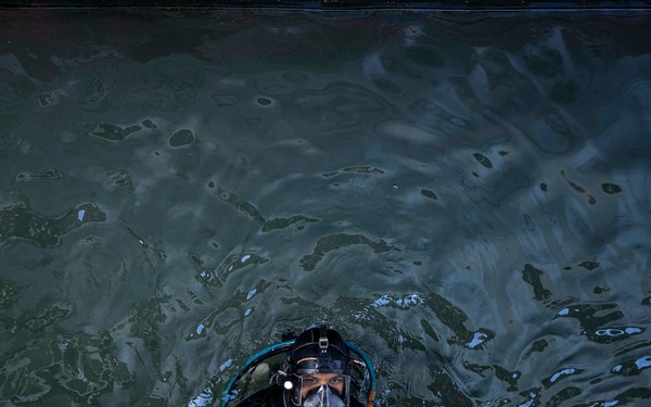 U.S. Navy Divers Conduct Maintenance on USS Iwo Jima (LHD 7)