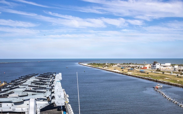 USS Iwo Jima Departs Naval Station Mayport