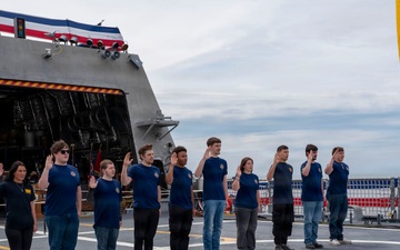 Navy Talent Acquisition Group Ohio River Valley Holds Swearing in Ceremony Aboard Future USS Cleveland