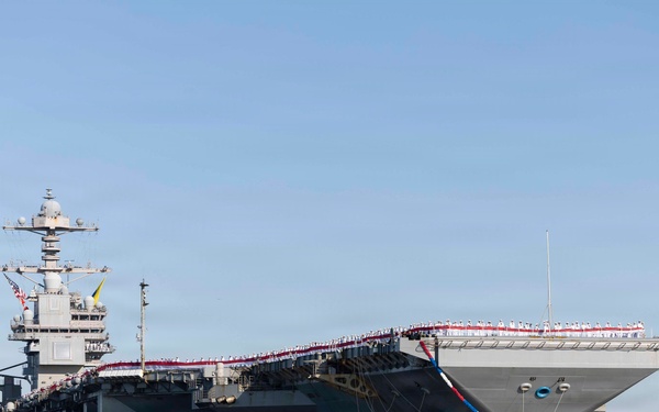 The World's Largest Aircraft Carrier Returns form Historic 11-Month Deployment