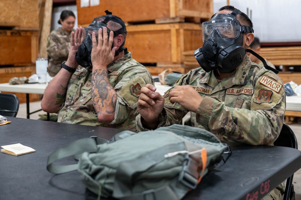 Reserve Airmen participate in CBRN training