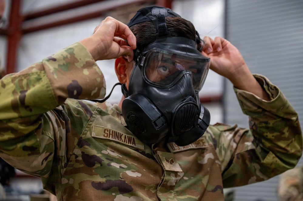 Reserve Airmen participate in CBRN training
