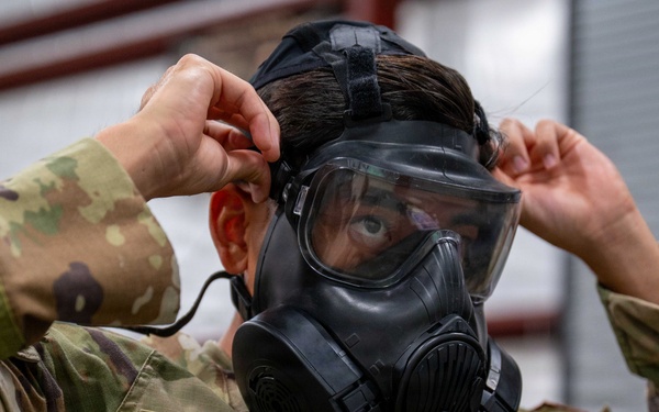 Reserve Airmen participate in CBRN training