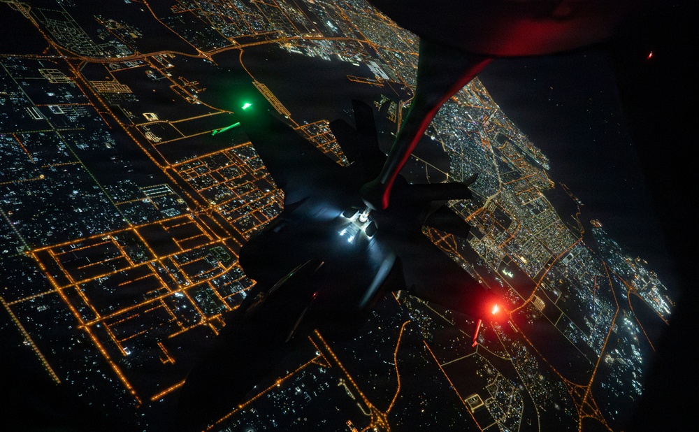 KC-135 Stratotanker fuels F-35 Lightning II