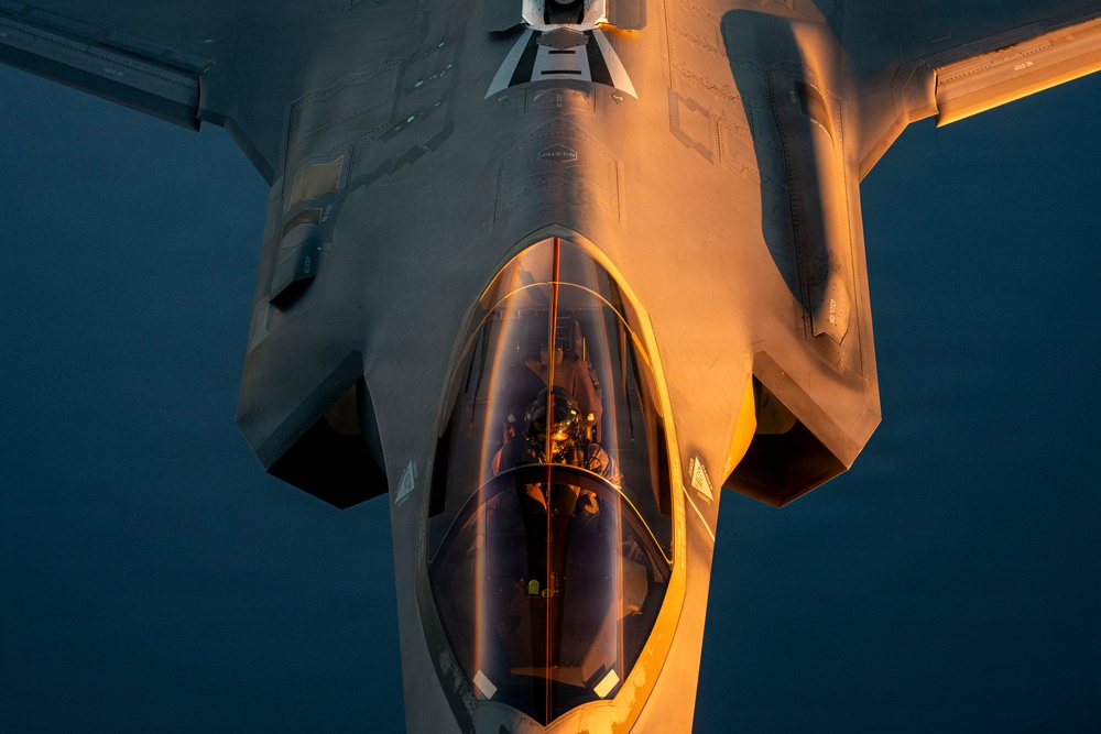 KC-135 Stratotanker fuels F-35 Lightning II