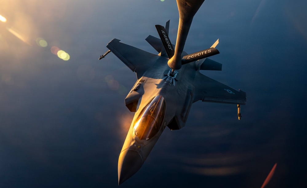 KC-135 Stratotanker fuels F-35 Lightning II
