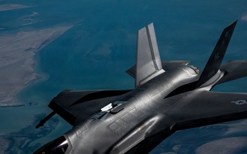 KC-135 Stratotanker fuels F-35 Lightning II
