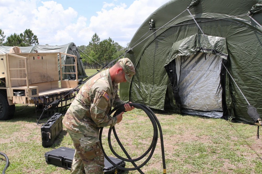 Headquarters and Headquarters Battery of the 164th ADA establish AMDPCS