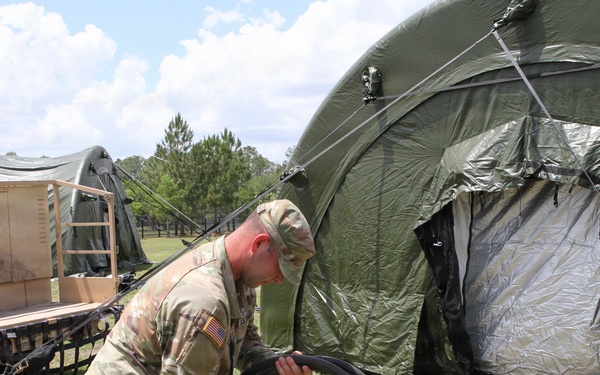 Headquarters and Headquarters Battery of the 164th ADA establish AMDPCS