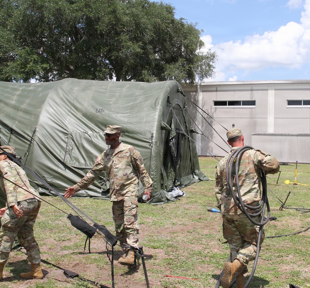 Headquarters and Headquarters Battery of the 164th ADA BDE establish AMDPCS