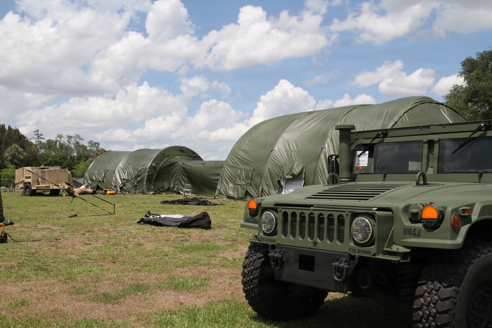 Headquarters and Headquarters Battery of the 164th ADA BDE establish AMDPCS