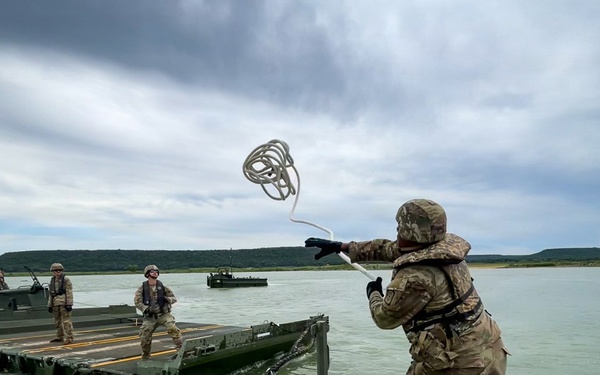 Army Reserve engineers play key role in river crossing mission