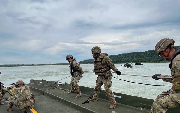 Army Reserve engineers play key role in river crossing mission
