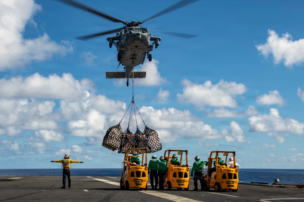 Nimitz Conducts a Replenishment-at-Sea